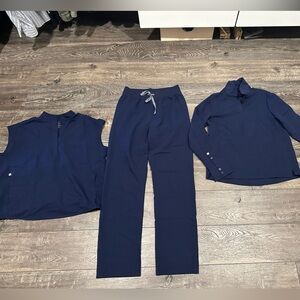 Figs Women's Navy 3 piece set